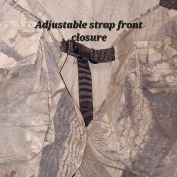 Realtree Hardwood Vintage Hunt Vest Mosquito Mask Camo 4 Pocket 1 Pouch Adjust. - Picture 7 of 15
